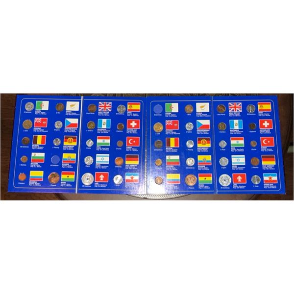 World Coin Collection Display Set, 24 Coins, Various Countries