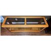 Image 2 : Wood and Glass Two-Tier Console Table
