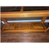 Image 5 : Wood and Glass Two-Tier Console Table