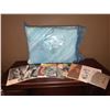 Image 1 : Vintage Knitting Patterns and Floral Blue Comforter