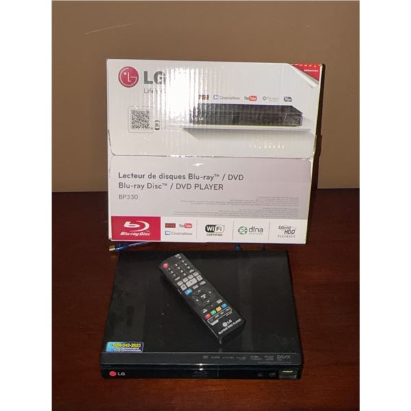 LG BP330 Blu-ray DVD Player with Remote and Box