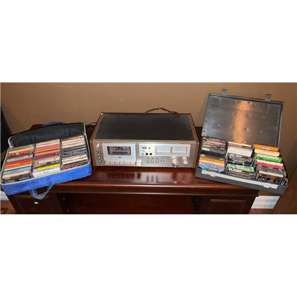 Realistic SCT-30 Tape Deck With Cassette Tape Collection