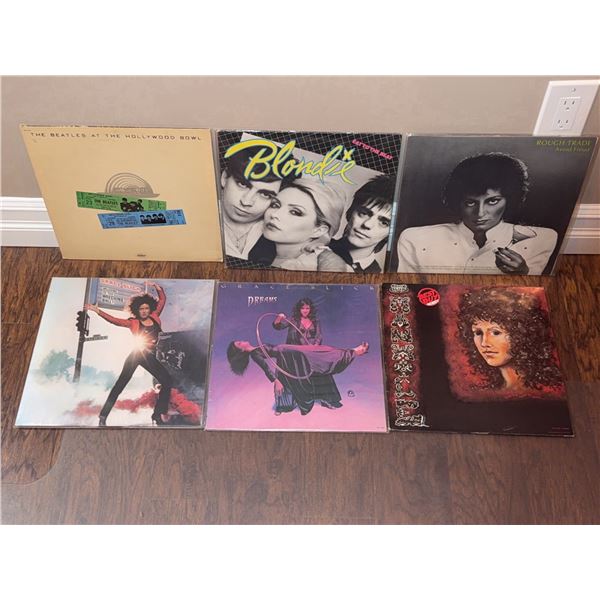6 Classic Rock and Pop Vinyl LP Records