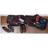 Image 1 : 3 Pairs Hiking and Work Boots With 2 Rolling Bags