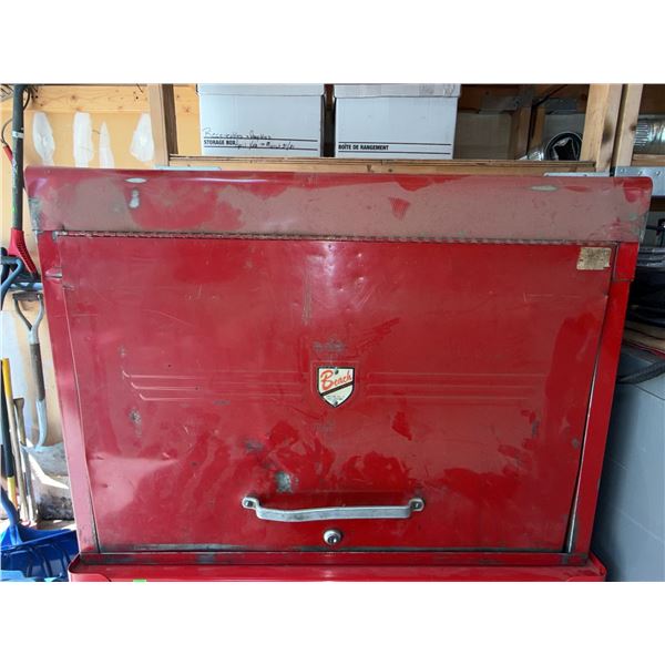Beach Industries Red Metal Tool Chest With Contents