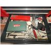 Image 10 : Sears Craftsman Red Metal Tool Chest with Hand Tools