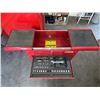 Image 1 : Westward Red Rolling Tool Cart With Socket Set and Tools