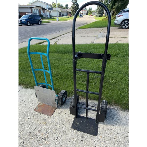 Heavy-Duty Steel Hand Trucks with Pneumatic Tires
