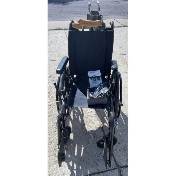 Manual Wheelchair with Crutches and BIOS Blood Pressure Monitor