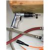Image 4 : Pneumatic Tools With Hoses, Snap-on Tester & Wooden Tool Caddy