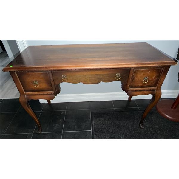 Gibbard Solid Walnut Desk with Queen Anne Style Legs