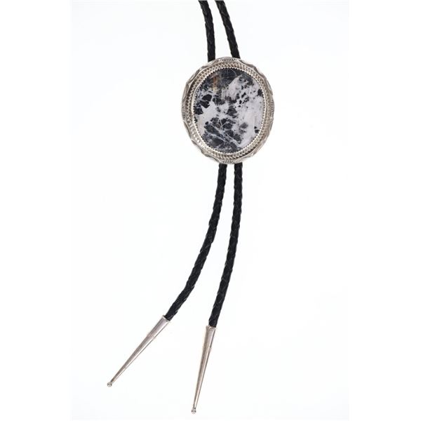 Navajo Herbert Tsosie White Buffalo Turquoise Bolo