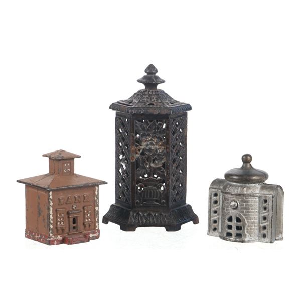 19th C. Variety Cast Iron Still Bank Coin Banks