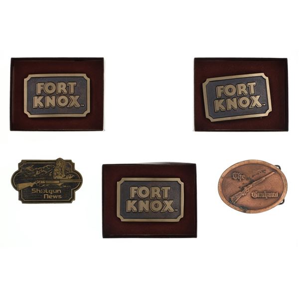 Fort Knox & Gun Related Solid Brass Buckles (5)