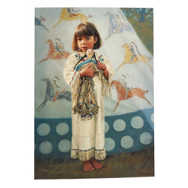 20th C. Karen Noles "Little Bare Feet" Giclee