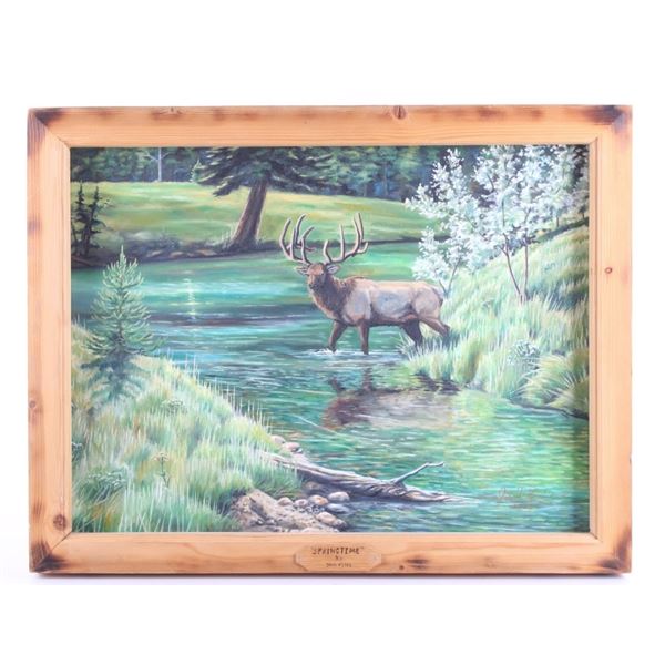 Signed John Kosel "Springtime" Oil on Canvas, 2005