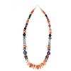 Image 1 : Navajo Singer Sterling Silver Multistone Necklace