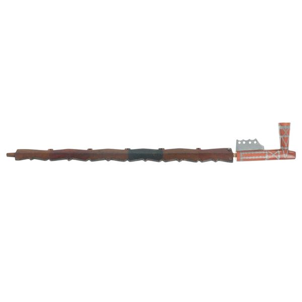 Mid-1800's Chief's Grade Cheyenne Inlaid Pipe RARE