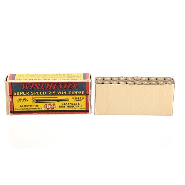 Winchester Super .219 Win. Zipper Hollow Point Box