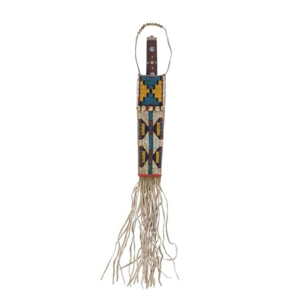 19th-C. Hunkpapa Sioux Dag Sheath & Knife -Museum