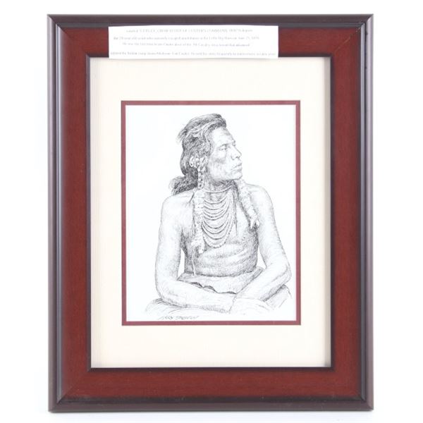 Gary Zaboly "Curley, Crow Scout" Pen & Ink Drawing