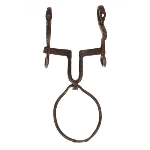 19th C. Ranch Forged Iron Vaquero Ring Bit