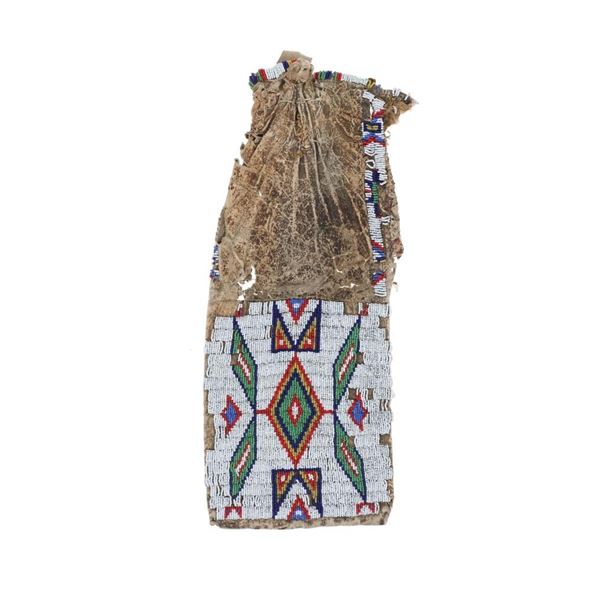 ca. 1870 Lakota Sioux Beaded Pipe Bag