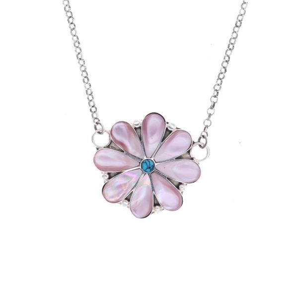 Zuni A. Ahijito Pink Mother of Pearl Necklace