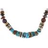 Image 4 : Navajo Singer Sterling 14kGF Multistone Necklace