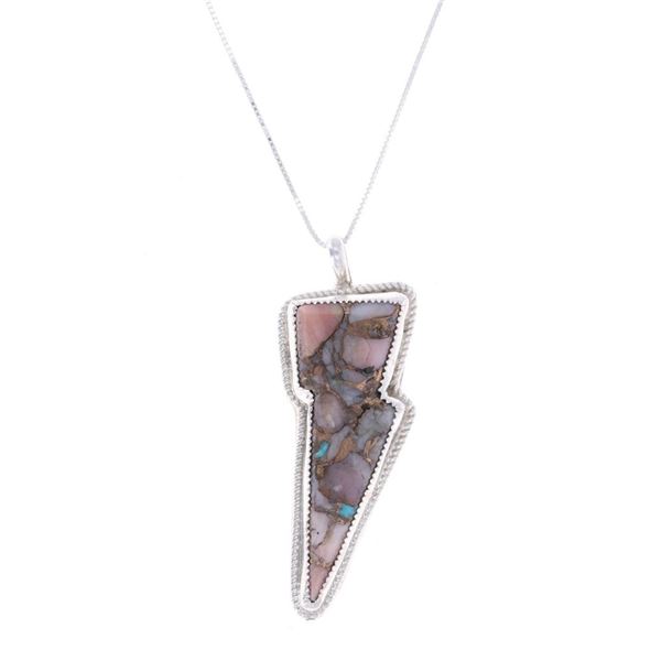 Navajo T.Taylor Sterling Royston Ribbon Necklace