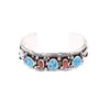 Image 1 : Navajo Tsosie Sterling Silver Turquoise Bracelet