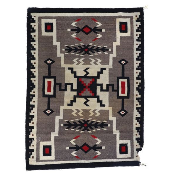 1920 Navajo Storm Pattern Crystal J.B. Moore Rug