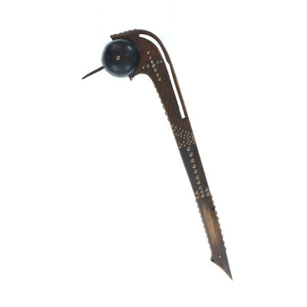 19th-C. Eastern Plains Ball Head War Club -Museum
