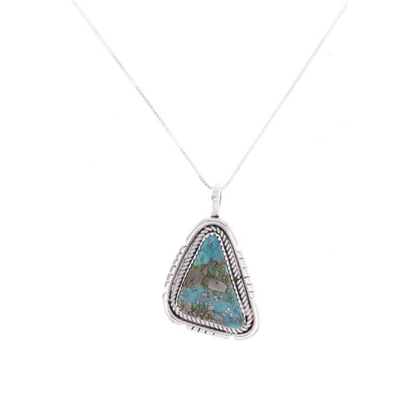 Navajo Yazzie Sterling Mojave Turquoise Necklace