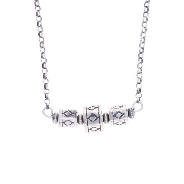 Navajo Sterling Silver Rotating Pendant Necklace