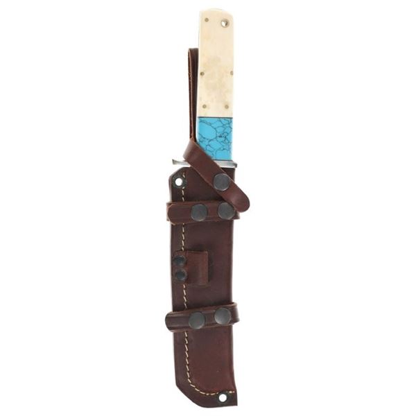 Shinigami Wakizashi Inlaid Turquoise Bone Knife