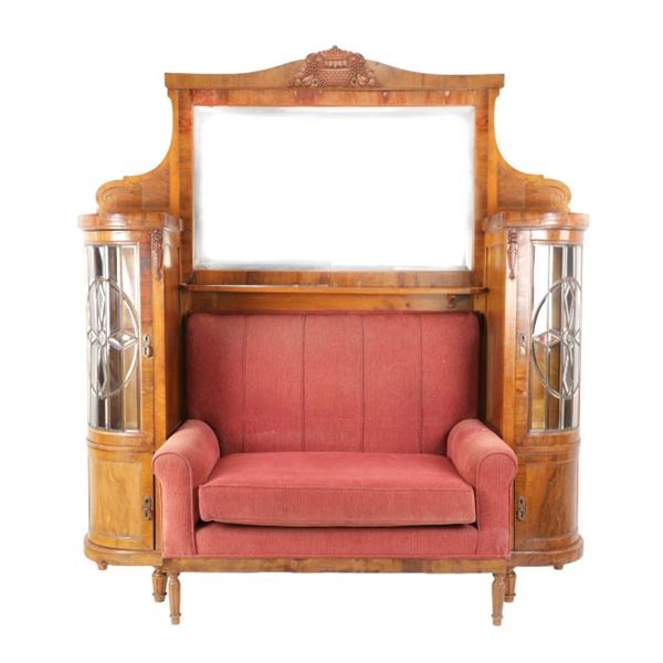 18th-C. Portuguese Dom José I Parlor Bench Cabinet
