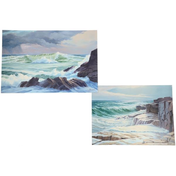 Paul Krapf MT Artist Seascape Oils On Board (2)