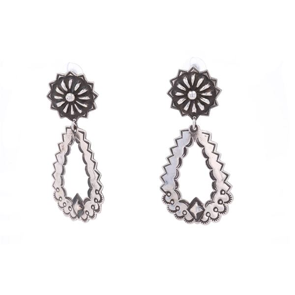 Navajo Randy Begay Jr. Sterling Silver Earrings