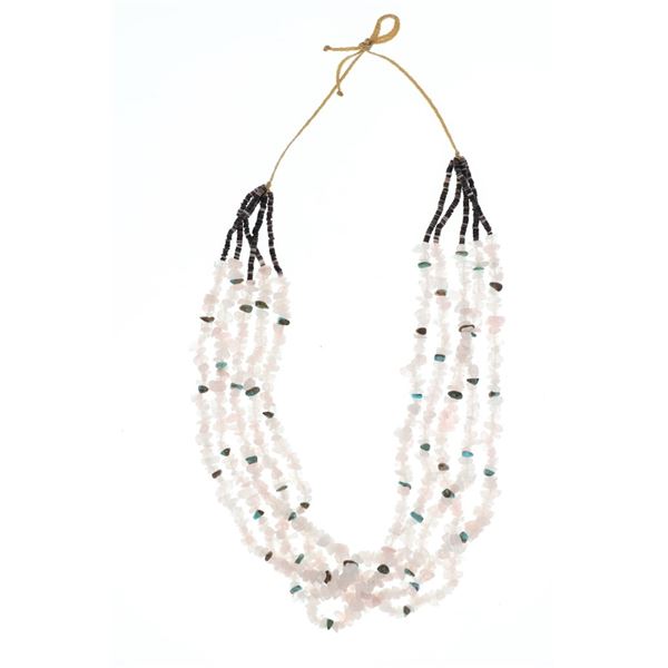 Kewa Pueblo Randy Garcia Rose Quartz Necklace