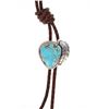 Image 2 : Navajo C.C. Tsosie Sterling Silver Turquoise Bolo