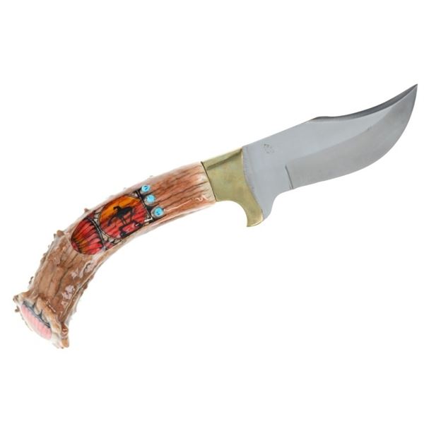 Antler & Turquoise Handle Knife Late 20th Century