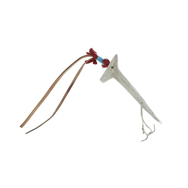 19th-Cent. Blackfeet Elk Antler Quirt w/ Beadwork