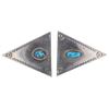 Image 1 : Navajo Sterling Silver Turquoise Collar Tips c1940