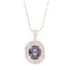 Image 1 : Stunning Ruby & White Sapphire Pendant Necklace