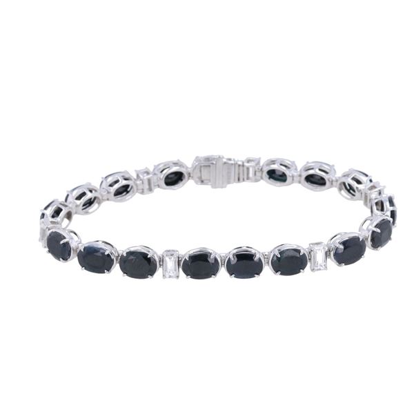 Beautiful Natural Sapphire Tennis Bracelet