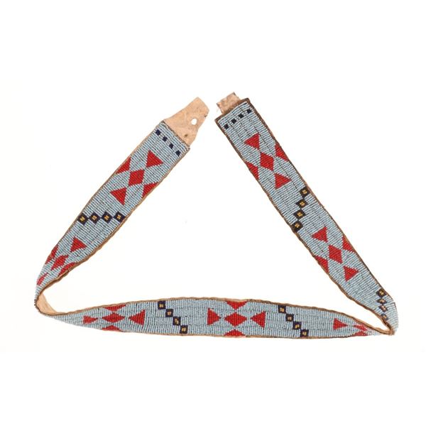 19th-Cent. Assiniboine Beaded Men's Belt