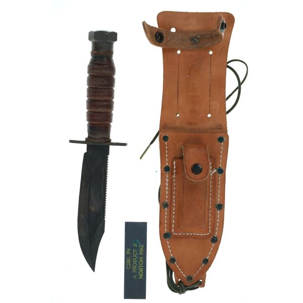 Jet Pilot's Survival Knife w/ Norton Stone 1960s