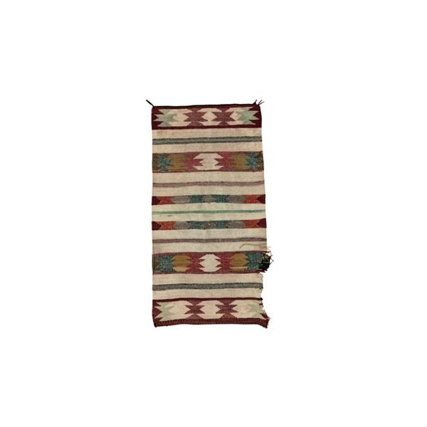 Navajo Saddle Blanket Hand Woven Rug c. 1930's