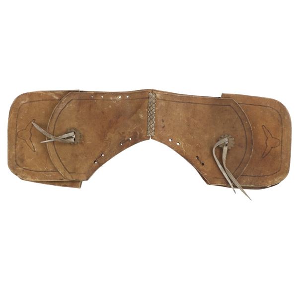 Leather Western Saddle Bag Mid 20th Century